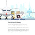 Air Cargo Services and Freight, Brochure Design Royalty Free Stock Photo