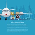 Air Cargo Services and Freight, Flyer Design Royalty Free Stock Photo