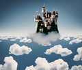 Air Castle, Generative AI Illustration Royalty Free Stock Photo