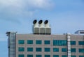 Air Chillers on Rooftop Units of Air Conditioner Royalty Free Stock Photo