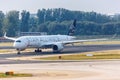 Air China Airbus A350-900 airplane Beijing Capital Airport in China Star Alliance special livery Royalty Free Stock Photo