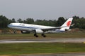 Air China Airbus A330-200 airplane Chengdu airport Royalty Free Stock Photo