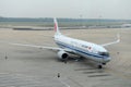Air China B737 at Shenyang Airport, China Royalty Free Stock Photo