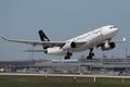 Air China Star Alliance airplane flying up in the sky