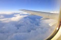 Air clouds - view from the plane Royalty Free Stock Photo