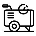 Air compressor cart icon, outline style Royalty Free Stock Photo