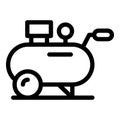 Air compressor cylinder icon, outline style Royalty Free Stock Photo