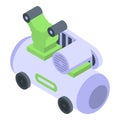 Air compressor equipment icon, isometric style