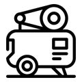 Air compressor equipment icon, outline style