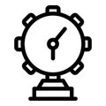Air compressor gauge icon, outline style Royalty Free Stock Photo