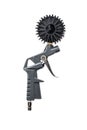 Air compressor gun with manometer isolated on a white background Royalty Free Stock Photo