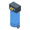 Air compressor icon, isometric style Royalty Free Stock Photo