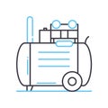 air compressor line icon, outline symbol, vector illustration, concept sign Royalty Free Stock Photo