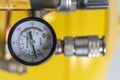 Air Compressor Manometer Measuring Devices Close Up Royalty Free Stock Photo