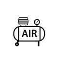 Air compressor outline icon