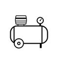 Air compressor outline icon