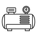 Air compressor pneumatic icon, outline style