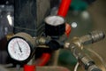 Air compressor pressure pumps close-up photo