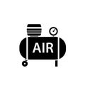 Air compressor silhouette icon