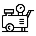 Air compressor tank icon, outline style Royalty Free Stock Photo