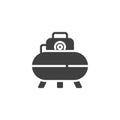 Air compressor tank vector icon