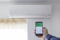 Air condition control through smartphone app