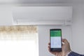 Air condition control through smartphone app