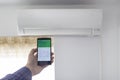 Air condition control through smartphone app