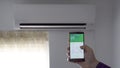 Air condition control through smartphone app