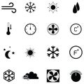 Air condition icon set Royalty Free Stock Photo