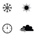 Air condition icon set Royalty Free Stock Photo