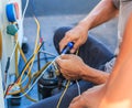 An air condition technician Royalty Free Stock Photo
