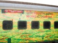 Air Conditioned First Class Coach of Shatabdi Express. Super fast Shatabdi Express passenger trains of Indian Railways are Royalty Free Stock Photo