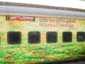 Air Conditioned First Class Coach of Shatabdi Express. Super fast Shatabdi Express passenger trains of Indian Railways are Royalty Free Stock Photo