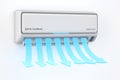 Air conditioner blowing cold air concept Royalty Free Stock Photo