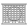 Air conditioner compressor icon, outline style