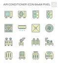 Air conditioner and air compressor icon Royalty Free Stock Photo