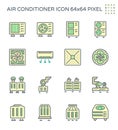 Air conditioner and air compressor icon Royalty Free Stock Photo