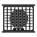 Air conditioner compressor icon, simple style Royalty Free Stock Photo