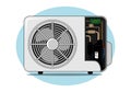 Air Conditioner Condenser Design Illustration