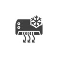 Air conditioner cooling function vector icon