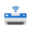 Air Conditioner in flat style about internet of things for any projects Royalty Free Stock Photo