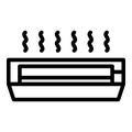 Air conditioner heat icon outline vector. Radiator electric Royalty Free Stock Photo