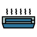 Air conditioner heat icon vector flat Royalty Free Stock Photo
