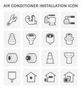 Air conditioner icon Royalty Free Stock Photo