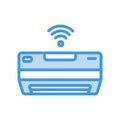 Air Conditioner icon in blue style about internet of things for any projects Royalty Free Stock Photo