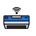 Air Conditioner icon in filled line style about internet of things for any projects Royalty Free Stock Photo