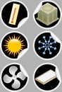 Air Conditioner Icons / Stickers