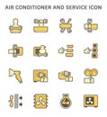 Air conditioner installation icon Royalty Free Stock Photo