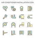 Air conditioner installation icon Royalty Free Stock Photo